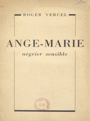 cover image of Ange-Marie, négrier sensible